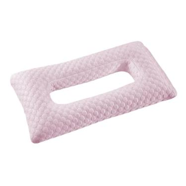 Imagem de SiaBiced Travesseiro para piercing de orelha, protetor auricular portátil, respirável, confortável e relaxante com furo para orelhas furadas, Rosa