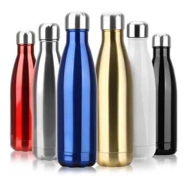 Imagem de Garrafa Água Inox  Squeeze Gelada Caminhada Academia 500 Ml! - Sou Mai