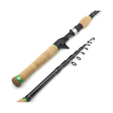 Imagem de Vara de pesca vara de pesca 1,8 m-2,4 m vara de pesca telescópica de carbono cabo de cortiça estendido M Power isca rápida vara de pesca (2,4 m)