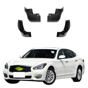 Imagem de 4 Pces Para-Lamas para Automóveis, Protetor de Lama Resistente do Respingo Plástico de Proteção Reforçada compatível com Infiniti M25 M35h M37 M56 Q70 Q70L Y51 2011-2019