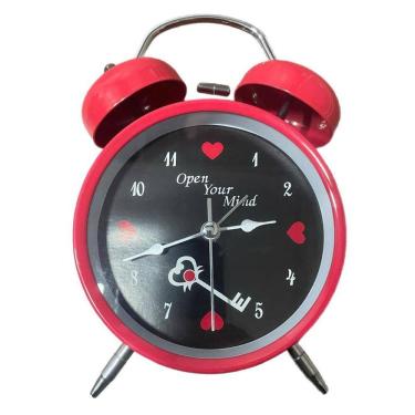 Imagem de Relógio Despertador Analógico, Silencioso, Vintage