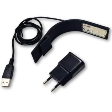 Imagem de Luminária LED compacta para aquários, ultra fina e curva, 15 L, iluminação submersível para peixes e plantas aquáticas, voltagem dupla (Preto)