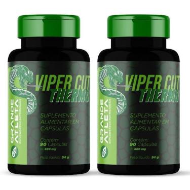 Imagem de 2 Potes Viper Cut: Spirulina, Psyllium, Quitosana e Laranja Moro-Unissex