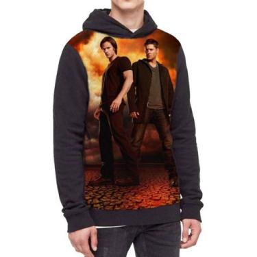 Imagem de Moletom Com Capuz Supernatural Ref:260 - smoke, Preto, PP