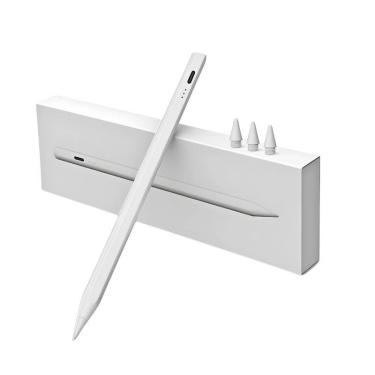 Imagem de Caneta Digital Branca Recarregável Touchscreen Ponta Fina