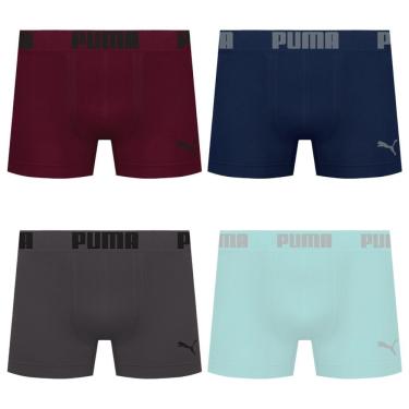 Imagem de Kit 4 Cuecas Puma Boxer Sem Costura Masculina