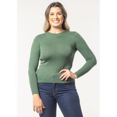 Imagem de Blusa Manga Longa Pau a Pique Modal Verde