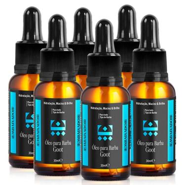 Imagem de Kit 6 Óleo Hidratante Para Barba Goot Embaixador 30Ml