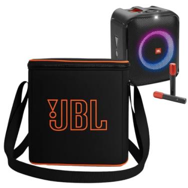 Imagem de Case Bolsa Bag Compatível com Caixa de Som Partybox Encore Espumada Com Aberturas e Bolso para 2 Microfones Acolchoada Estampada com Alça de Transporte Aveludado Macio Resistente