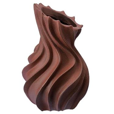 Imagem de Rafimex, Vaso Decorativo Sala Planta Marrom Poli-Resina Rafimex