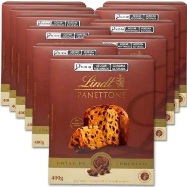 Imagem de Panetone Lindt Gotas de Chocolate Suiço Kit 10 unidades 400g - 11552