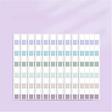 Imagem de 10 folhas, 60/120/240 peças, adesivos multicoloridos, graváveis, reposicionáveis, indicadores para páginas, marcadores de livros, notas de leitura (cor escura -P)