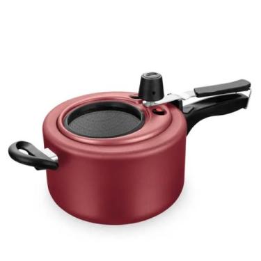 Imagem de Panela De Pressao Antiaderente C/ Visor De Vidro 3,0L Cereja 6025 - MT