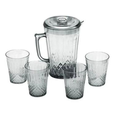 Imagem de Conjunto Jarra e 4 Copos de Acrílico - TOP RIO
