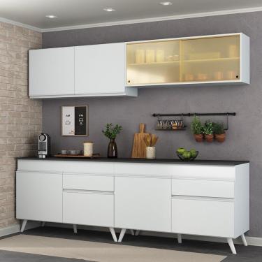 Imagem de Armário De Cozinha Compacta 4 Peças Mp3696.891 Veneza Multimóveis Branco
