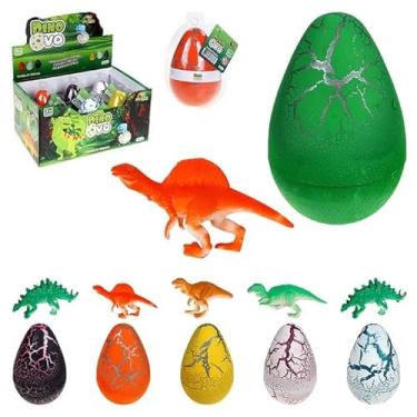Imagem de Dino Ovo, Ovo de Dinossauro Surpresa com Brinquedo, 12cm, Conjunto com Dinossauros Colecionáveis, para Crianças 3+ Anos