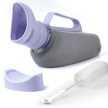 Imagem de Mictório portátil para mulheres – Mictório feminino de 1,134 g com trava à prova de derramamento, frasco reutilizável para mulheres em viagens e emergências, mictórios femininos à prova de vazamento