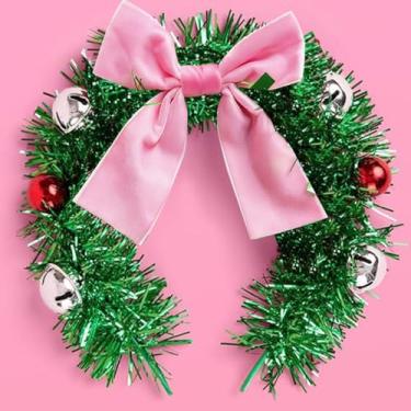 Imagem de Faixa de cabeça de guirlanda de Natal, serve para adultos, acessório de cabelo infantil, lembrancinha de festa de Natal, festa de aniversário de inverno, faixa de cabeça de sino de Natal para árvore