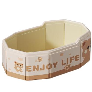 Imagem de Banheira dobrável de 29,5 pol. Banheira dobrável portátil para banheiro, banheira de spa dobrável para chuveiro, ideal para espaços pequenos - Banheira dobrável sem esforço (marrom)