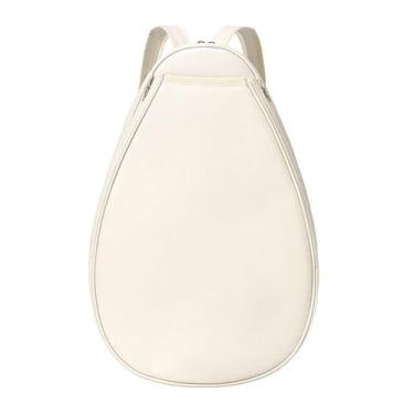 Imagem de Baoblaze Bolsa para raquete de tênis esportiva para homens e mulheres, capa para raquete, elegante, portátil, e impermeável para tênis, badminton, Beige White L