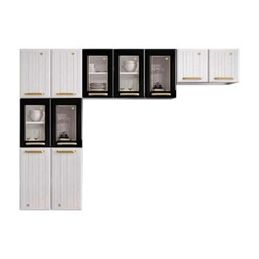 Imagem de Cozinha Compacta 7 Diamante Smart Da Telasul 245x160x29, Preto