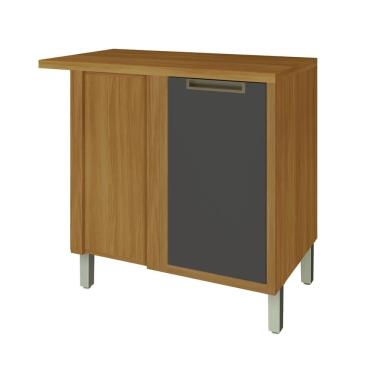 Imagem de Balcão De Canto Para Cozinha 1 Porta Imperatriz Nesher Móveis