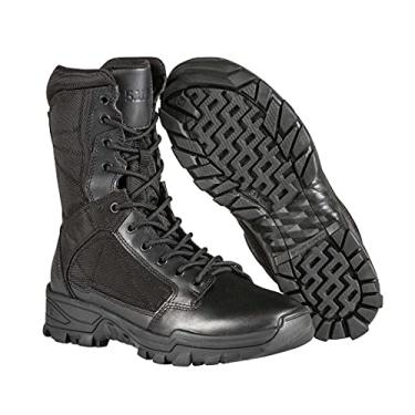 Imagem de 5.11 Bota militar de combate à prova d'água masculina de couro Fast-Tac de 20 cm, estilo 12387, Preto, 12