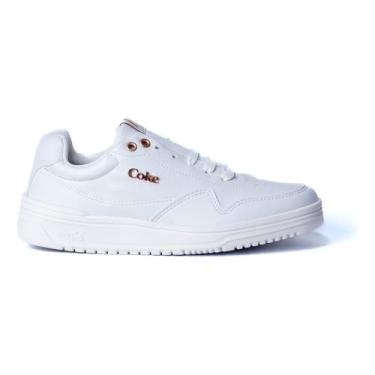 Imagem de Tênis Coca Cola Hope Town Branco e Cobre - feminino - 40 - Branco