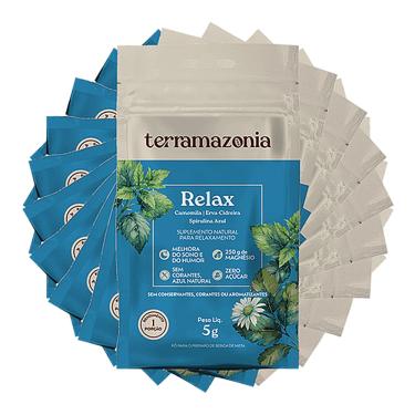 Imagem de Relax Camomila, Erva Cidreira e Spirulina Azul 5g Terramazonia 10 Sachês