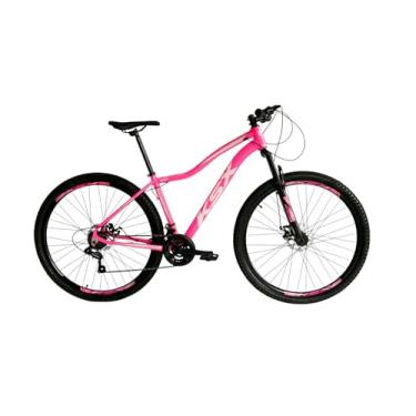 Imagem de Bicicleta Bike Aro 29 MTB Aluminio KSX SD7 24V Câmbios Especiais Marchas Index Cabeamento Interno Feminina (ROSA CHIOCLETE (ADS BRANCO), 15)