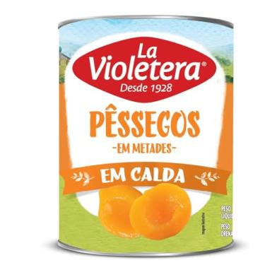 Imagem de La Violetera Pêssego em Calda Metades, Lata 485g