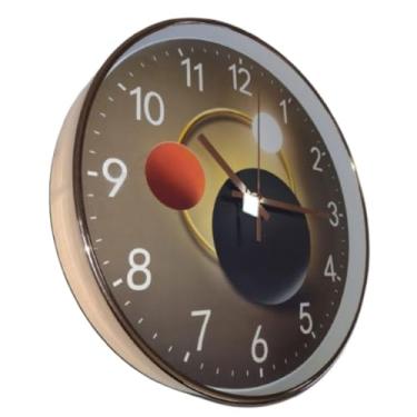 Imagem de Relógio de Parede Lua 30cm - Dourado/Prata/Rose Gold, Design Minimalista Silencioso, Estilo Moderno para Ambientes Residenciais, Quartos, Salas e Escritórios (Rose Gold)