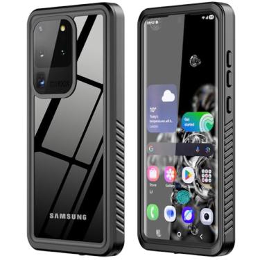 Imagem de ZWWADR Capa protetora de tela integrada à prova d'água para Samsung Galaxy S20 Ultra [corpo inteiro à prova de choque] [3 m militar à prova de choque] Capa de telefone subaquática à prova de poeira