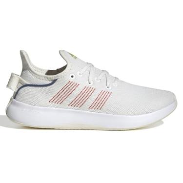 Imagem de adidas Cloudfoam Pure Tênis esportivo feminino, Branco esbranquiçado/vermelho brilhante/limão, 34