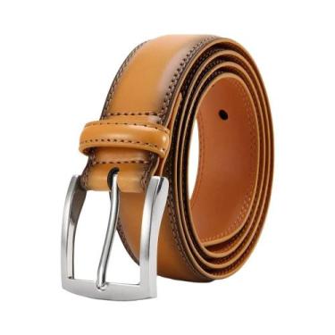 Imagem de Cinto De Couro Genuíno Masculino plus Size Com Fivela De Agulha Casual