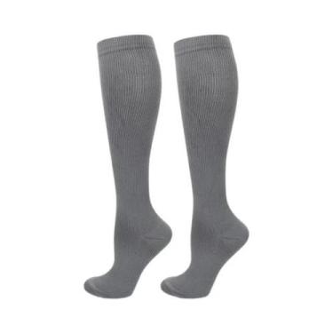 Imagem de Meias De Compressão Unissex 15-20 mmHg Até O Joelho Para Ciclismo, Fut