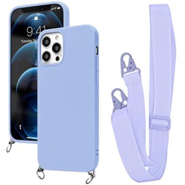 Imagem de Capa de corrente com cordão de alça para Xiaomi POCO X5 M4 Pro X4 X3 NFC M3 F5 para Redmi Note 11 Pro 10C 12 Capa de silicone com cordão crossbody, azul roxo, para Note 10 4G