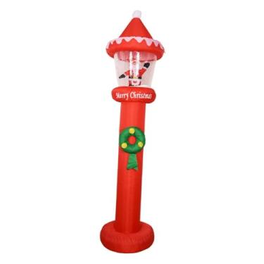 Imagem de Sclmgo Papai Noel Inflável de Natal para Decoração de Jardim.