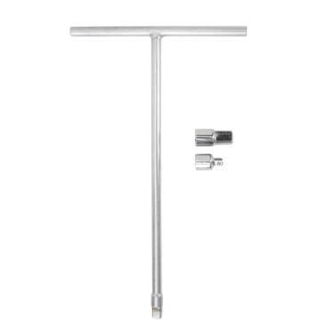 Imagem de Chave inglesa T, chave deslizante de 3/20.3 cm, barra de disjuntor com longo alcance, com adaptadores de unidade de 1/10.2 cm e 1/5.1 cm para reparo de carro e espaços apertados