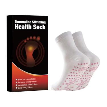 Imagem de Meias Aquecidas para Homem, Equipamento de Saúde com Massagem e Ação Emagrecedora para os Pés, Meias Térmicas de Auto-aquecimento, Para Trabalho Exterior Patinagem Ski Acampamento Caminhada Ciclismo