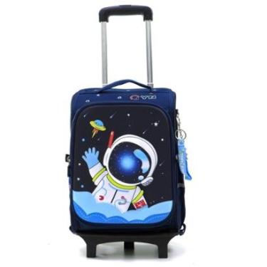 Imagem de Mochila Escolar Astronauta Infantil com Duas Rodinhas-Unissex
