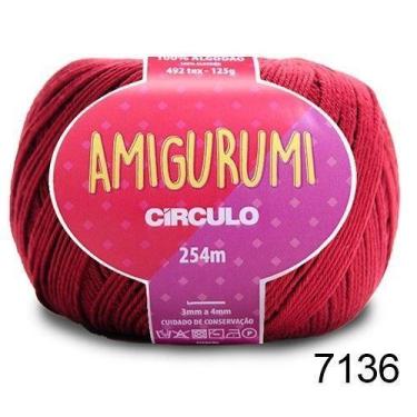 Imagem de Fio Amigurumi Círculo 125g Cor 7136 Marsala - 254 Metros