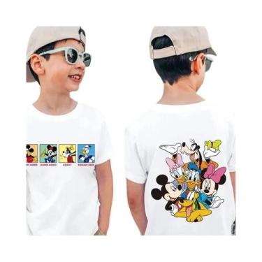 Imagem de Camisetas De Algodão Disney De Verão Para Família, Casal E Crianças, C