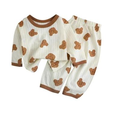 Imagem de Conjunto De Pijamas De Primavera E Inverno Para Crianças, Manga Longa,