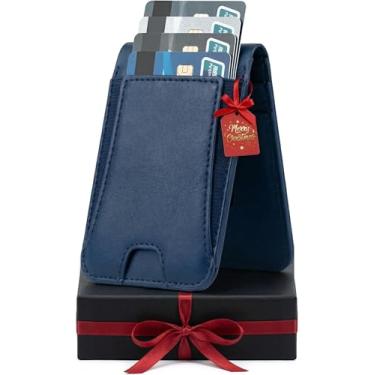 Imagem de Magsafe Carteira de couro bovino genuíno, suporte magnético mais forte com 10 cartões, carteira de couro seguro para iPhone, compatível com iPhone 16/15/14/13 Pro/Max/Plus/Series Apple Accessories