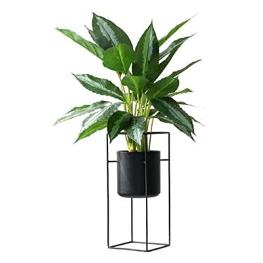 Imagem de SLGGPJBU Plantas falsas planta artificial árvore artificial cinza palmeira verde plantas em vaso plantas falsas com vaso decoração interna ao ar livre planta decoração de escritório plantas