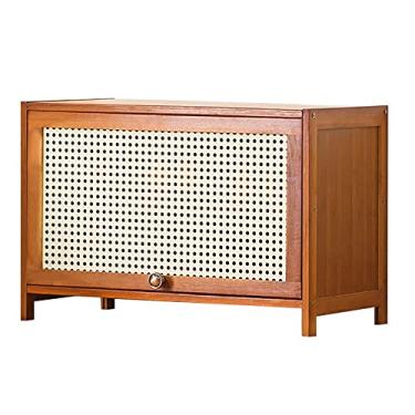 Imagem de Sapateira com assento, banco de sapatos, armário de sapatos moderno, organizador de prateleira de armazenamento de sapato, estilo industrial, construído para durar, para corredor do quarto, entrada da