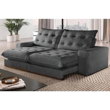 Imagem de Sofá Milão Retrátil e Reclinável 210m com Super Pillow de 30cm com Mol