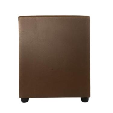 Imagem de Puff Puf Banco Banqueta Quadrada Cubo Decorativo - Realizar, Marrom