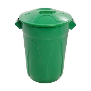 Imagem de Cesto Lixeira Plastico Tipo Balde 60l Verde - jsn